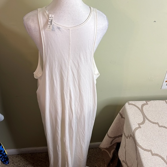 Madewell Ivory Plus Softfade Cotton Cover-Up Tank Dress, size 1X, NF696 - Picture 11 of 16